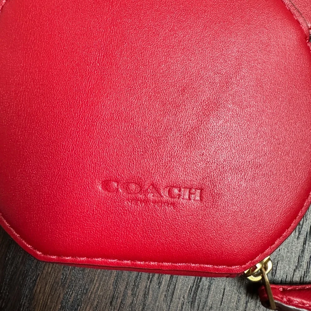 COACH X Disney Mickey Mouse Ears Leather Limited Edition Coin Purse (Red) - Picture 3 of 9
